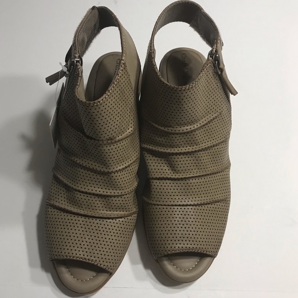 croft & barrow Shoes - Croft & Barrow Womens Eponine Taupe Sz 9 Peep Toe